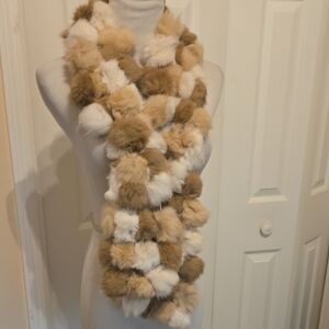 Rabbit Fur Wrap Scarf
